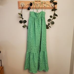 NWT Zara | Green Textured Maxi Dress Size XS